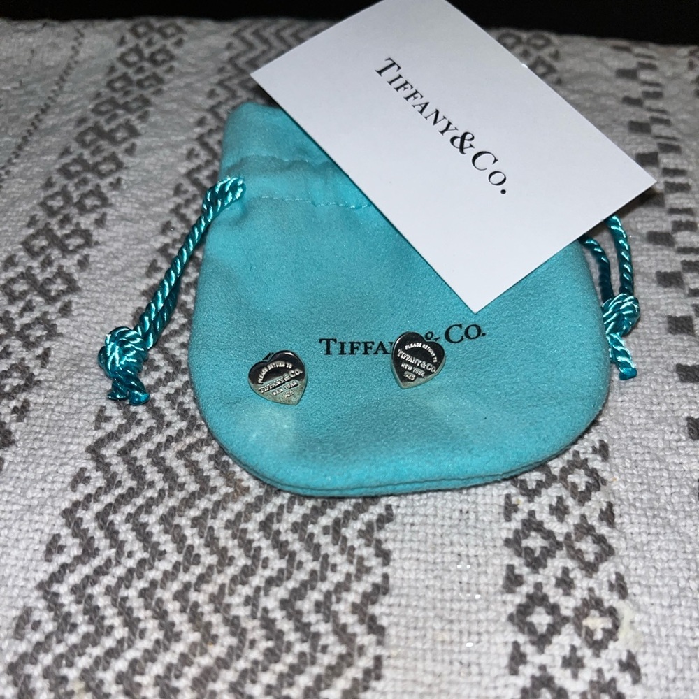 Tiffany & Co. Silver Heart Studs